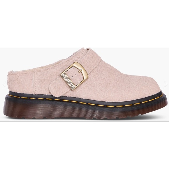 Dr. Martens Other - Dr. Martens  Light Tan Suede Slip-On Mule with Buckle